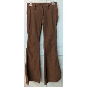 Free People Corduroy Flare Bell-Bottom Boho Pants womens 24x33